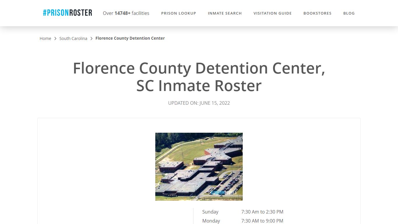 Florence County Detention Center, SC Inmate Roster